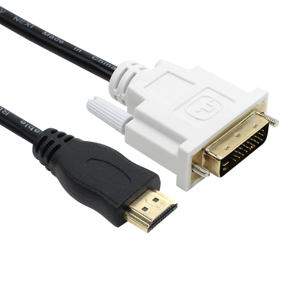 HDMI to DVI-D 듀얼 Ver1.4 골드 TV 모니터 케이블 3M 케이블 커넥터 단자 잭 컨넥터 짹 선 라인 연결