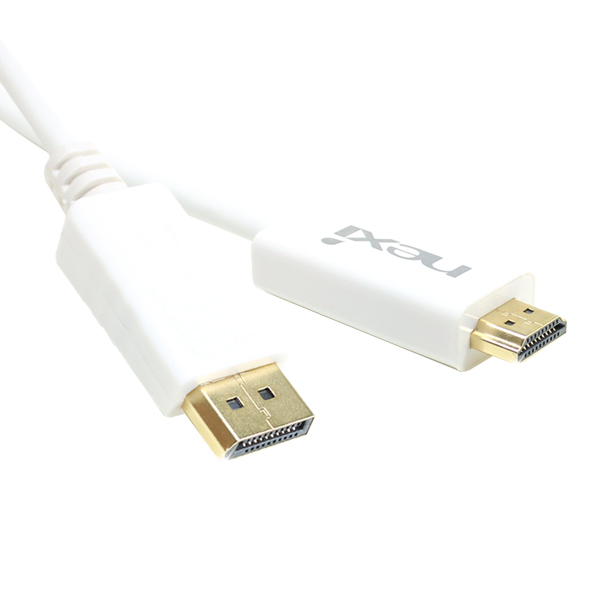 디스플레이포트 to HDMI 모니터 PC 변환 케이블 1.8M 케이블 커넥터 단자 잭 컨넥터 짹 선 라인 연결