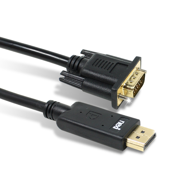 디스플레이포트 to VGA PC본체 노트북 변환케이블1.8M 케이블 커넥터 단자 잭 컨넥터 짹 선 라인 연결