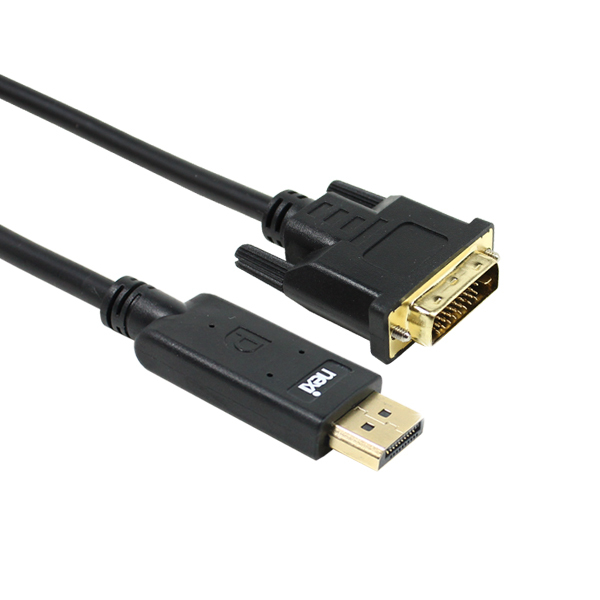 디스플레이포트 to DVI-D 듀얼 디스플레이 케이블 3M 케이블 커넥터 단자 잭 컨넥터 짹 선 라인 연결