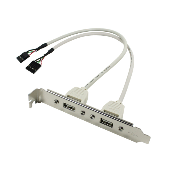 USB2.0 2포트 5핀 확장 브라켓 PC 메인보드 연결 30CM 케이블 커넥터 단자 잭 컨넥터 짹 선 라인 연결