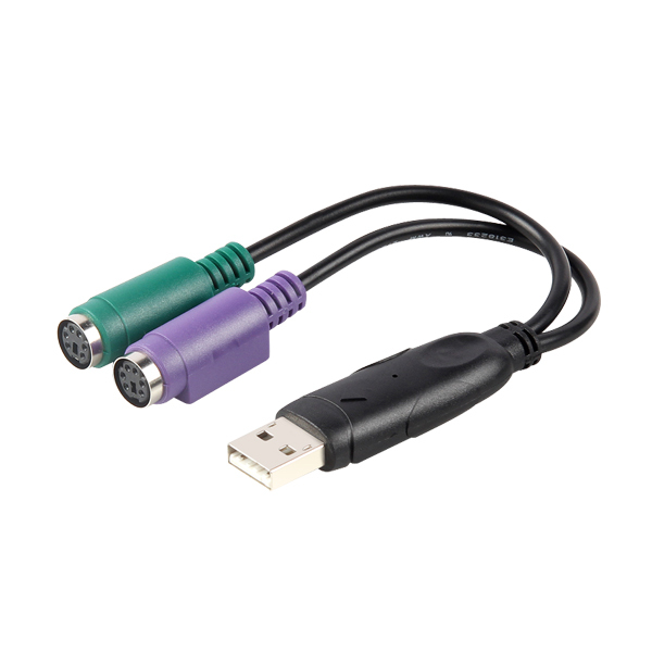 USB to PS2 키보드 마우스 변환컨버터 케이블 타입 짹 케이블 커넥터 단자 잭 컨넥터 짹 선 라인 연결