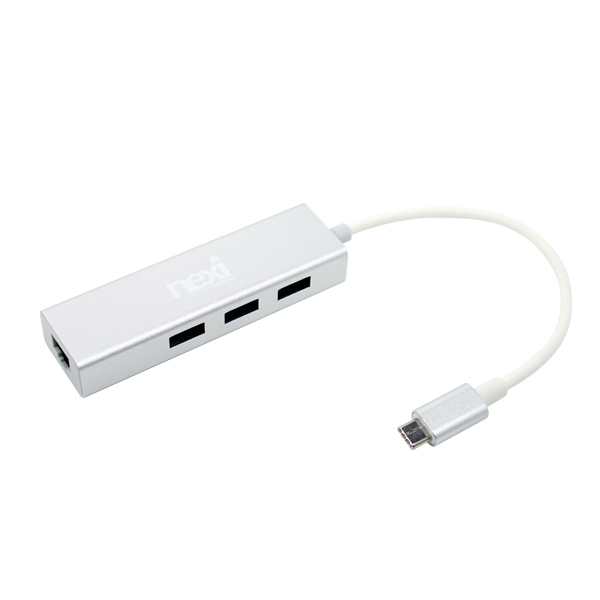 USB3.1 C타입 3포트허브 무전원 기가비트 랜카드 랜짹 케이블 커넥터 단자 잭 컨넥터 짹 선 라인 연결