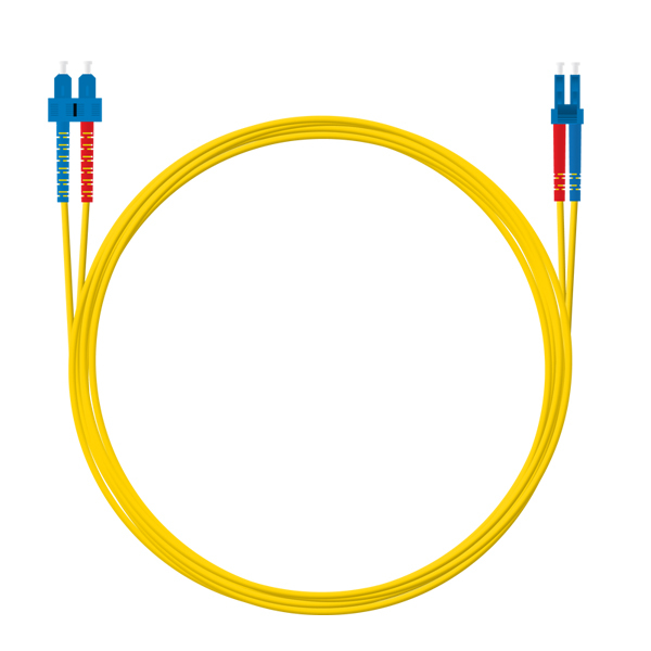 광 점퍼코드 LC-SC-2C 네트워크 케이블 싱글모드 5M 케이블 커넥터 단자 잭 컨넥터 짹 선 라인 연결