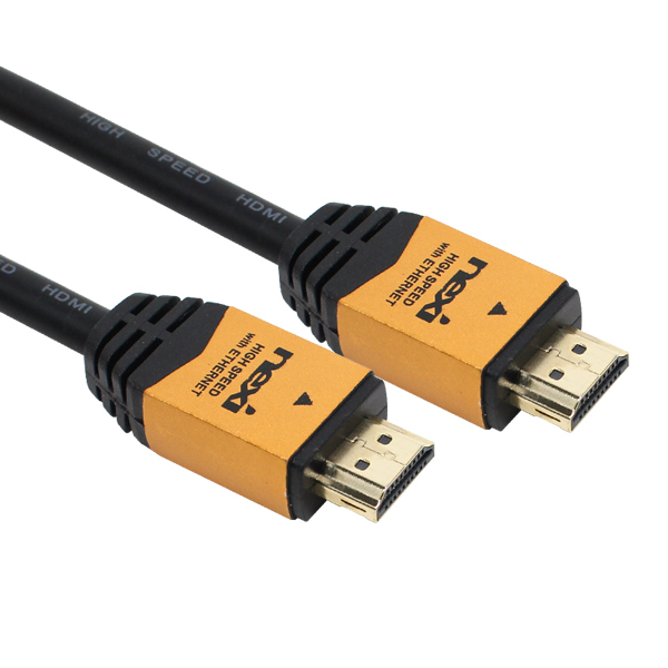 HDMI 고급형 2.0버전 울트라 HD 골드메탈 케이블 1M 케이블 커넥터 단자 잭 컨넥터 짹 선 라인 연결