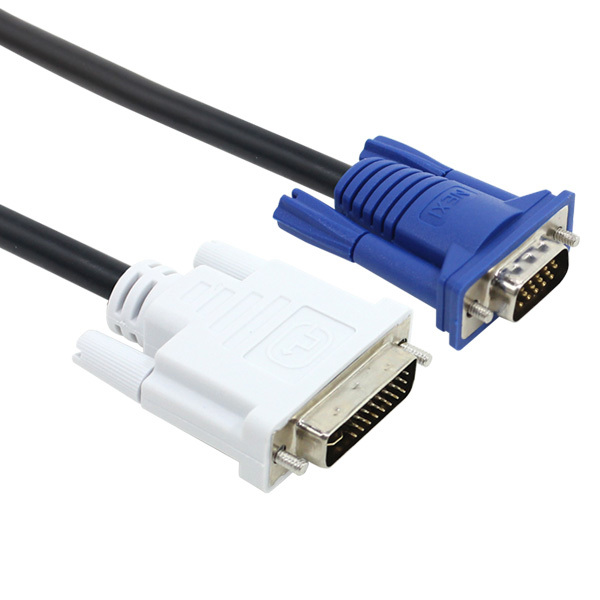 DVI-I 24-5 RGB PC데스크탑 노트북 모니터 케이블1.5M 케이블 커넥터 단자 잭 컨넥터 짹 선 라인 연결