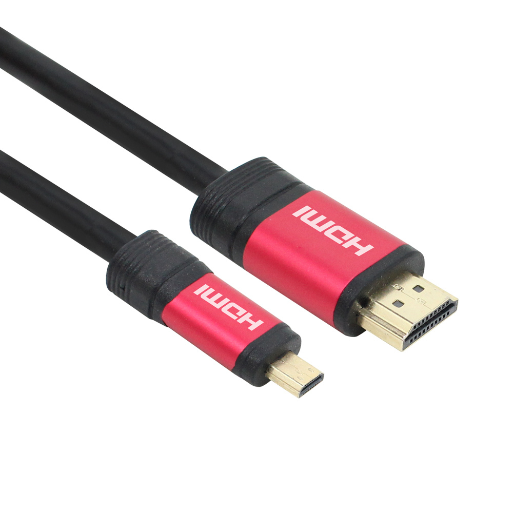 HDMI 2.0버전 메탈 마이크로HDMI 무산소동 케이블 1M 케이블 커넥터 단자 잭 컨넥터 짹 선 라인 연결