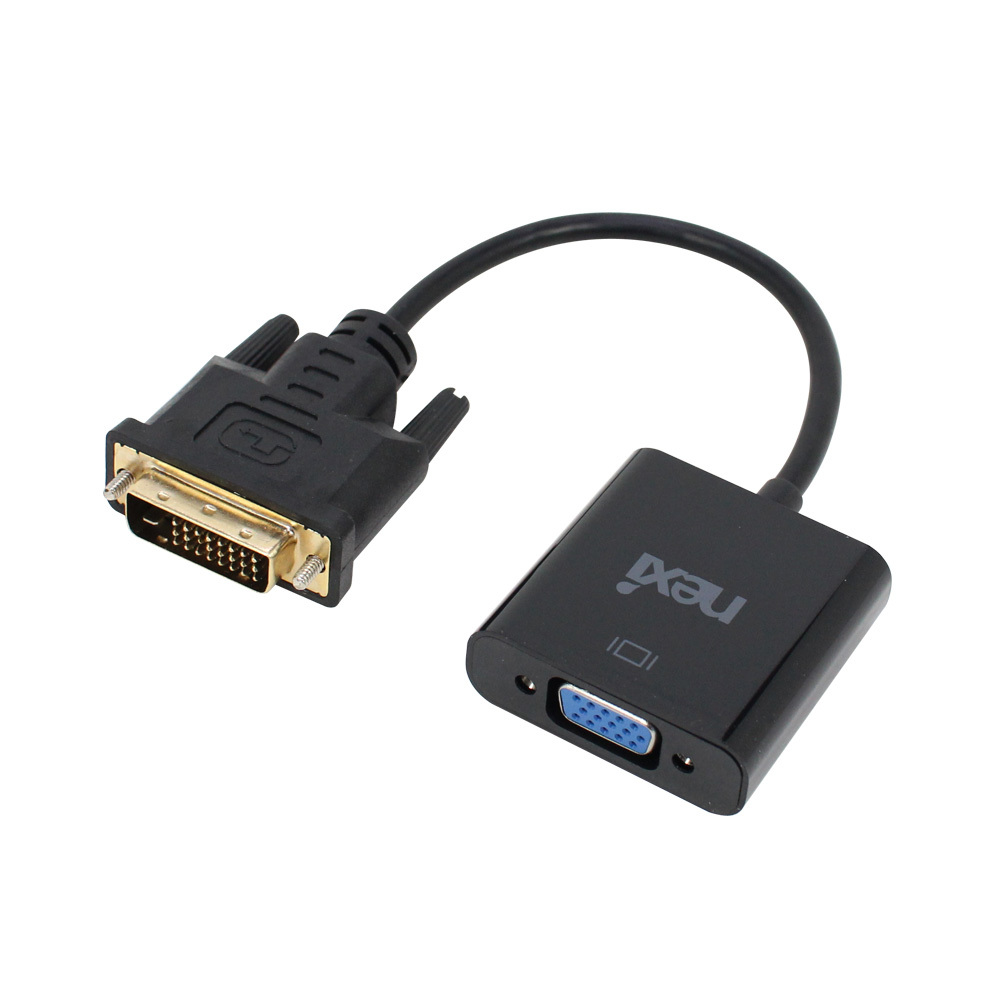 DVI-D to VGA 모니터 단자 변환 컨버터 케이블 타입 케이블 커넥터 단자 잭 컨넥터 짹 선 라인 연결