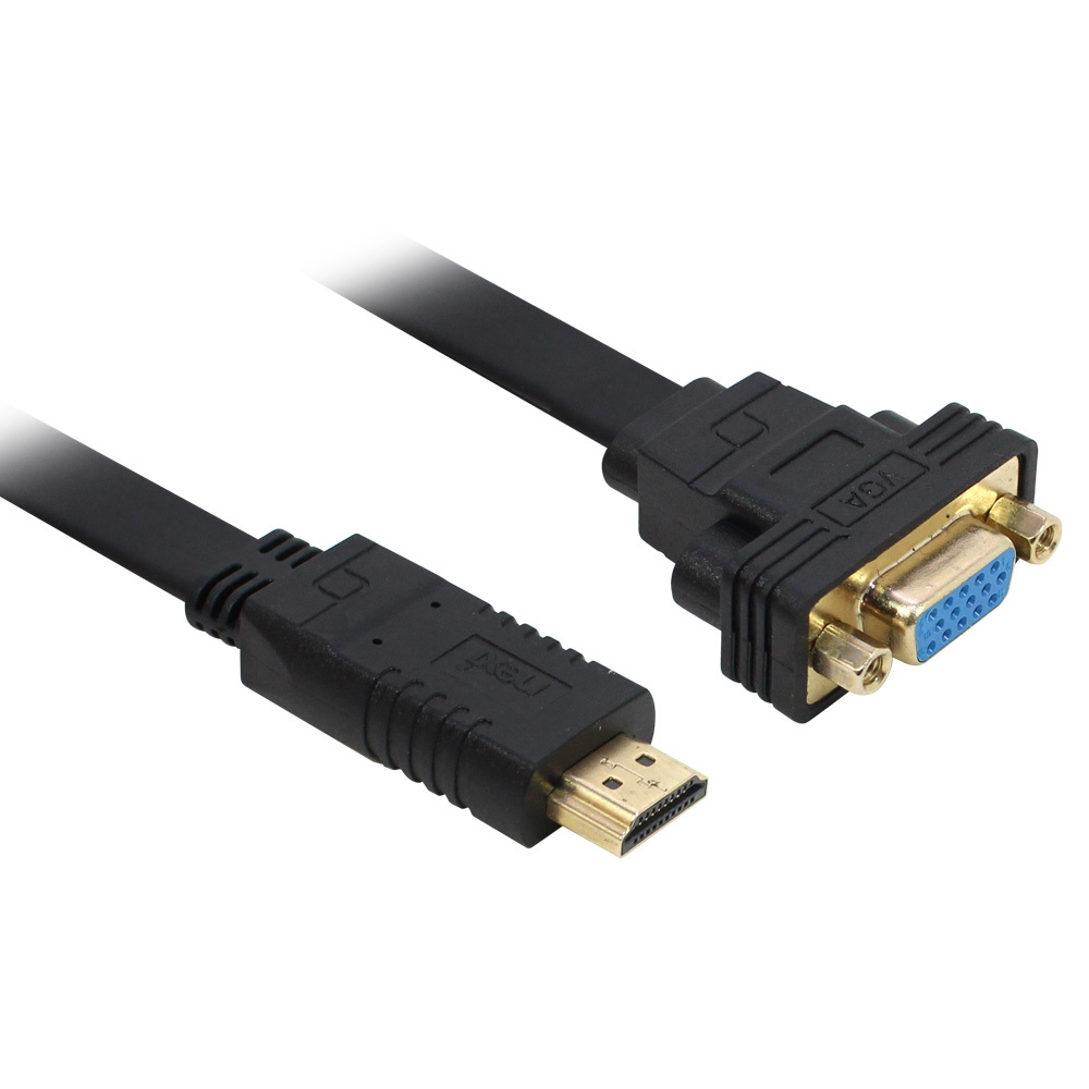 HDMI to VGA TV 모니터 프로젝터 변환컨버터 플랫타입 케이블 커넥터 단자 잭 컨넥터 짹 선 라인 연결