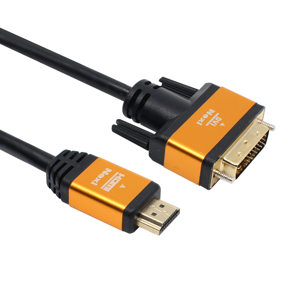 HDMI 2.0 to DVI-D 24-1 듀얼링크 모니터 케이블 1.8M 케이블 커넥터 단자 잭 컨넥터 짹 선 라인 연결