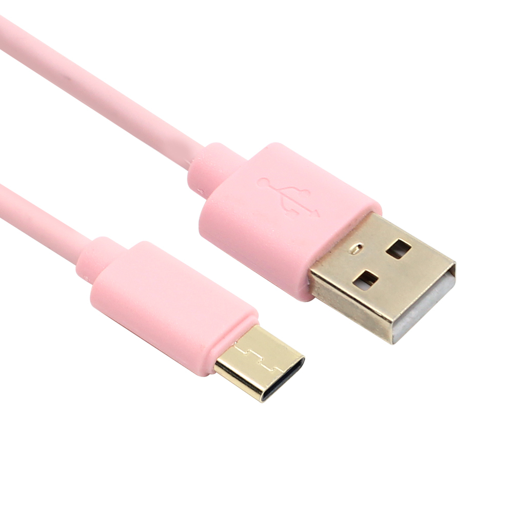 USB C타입 고속 데이터 충전 케이블 핑크 1M 스마트폰 케이블 커넥터 단자 잭 컨넥터 짹 선 라인 연결
