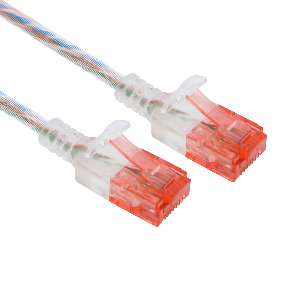 CAT.6A UTP 레인보우 슬림 인터넷선 랜선 랜케이블 1M 케이블 커넥터 단자 잭 컨넥터 짹 선 라인 연결