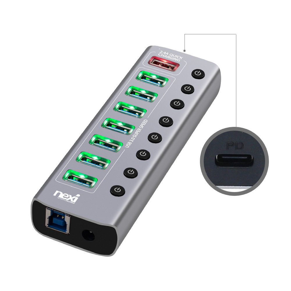 USB3.0 9포트 확장 충전전용 1포트 PD3.0 1포트 C타입 케이블 커넥터 단자 잭 컨넥터 짹 선 라인 연결