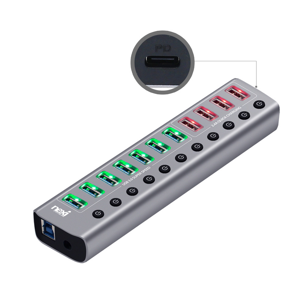 USB3.0 12포트확장 충전전용 4포트 PD3.01포트 유전원 케이블 커넥터 단자 잭 컨넥터 짹 선 라인 연결