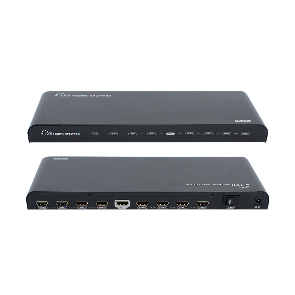4K 1대8 HDMI 고화질 HD영상 분배기 디지털TV 모니터 케이블 커넥터 단자 잭 컨넥터 짹 선 라인 연결