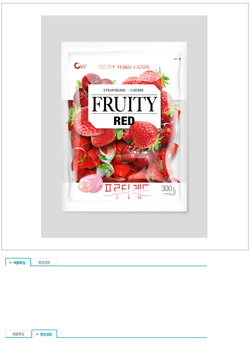 Cheongwoo Food Fruity Red 300g x 10 Hanbok Candy S