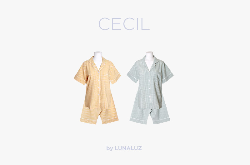 [Mint is sold out]Women&#039;s Cecil Cotton Blended Top and Bottom (2C Short-Sleeved Collar Neck) 21-01632