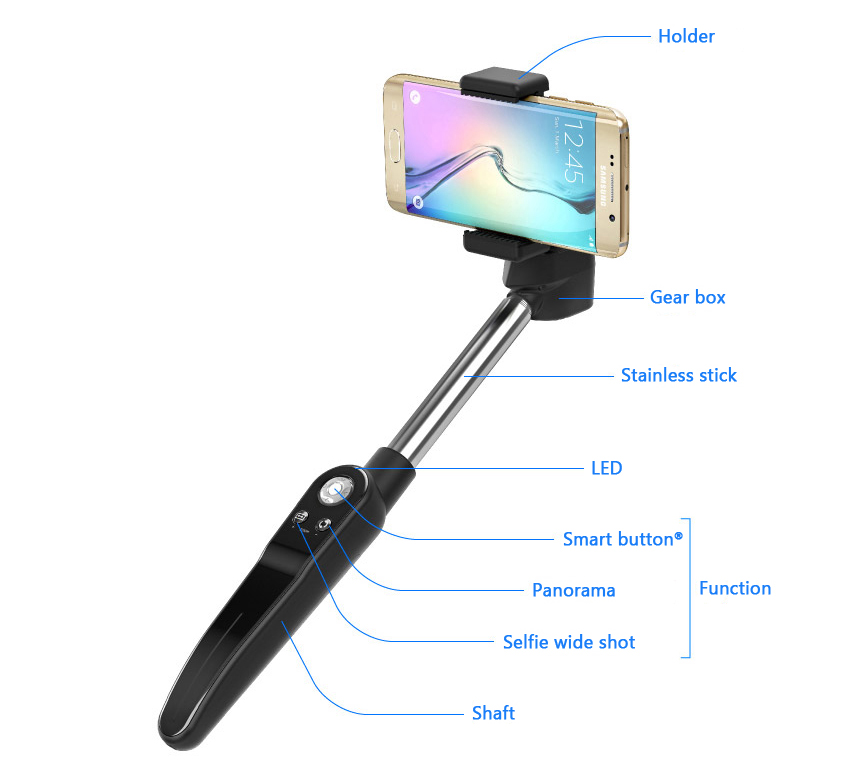 Wefie Robostick Automatic Panorama Wide Shot Selfie Stick Samsung