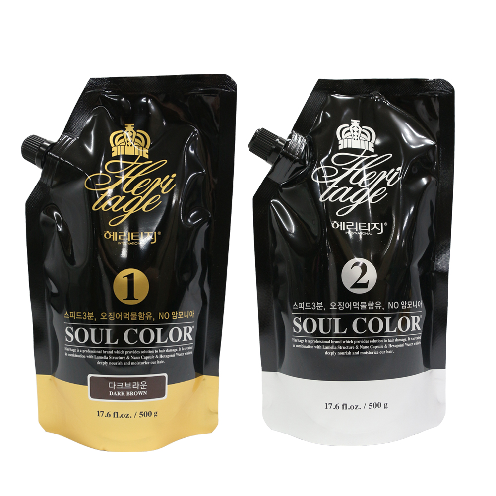 HERITAGE SQUID INK HAIR DYE 17.6 fl.oz. Quick 3 Minute Gray Cover