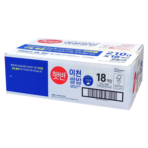 CJ 햇반 이천쌀밥 210g (18개)