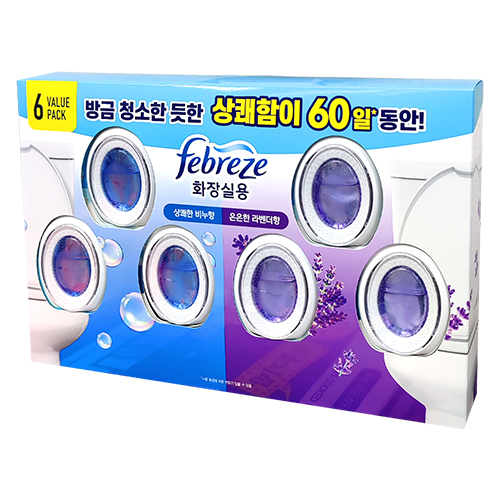 페브리즈 화장실용 방향탈취제 (6개입)
