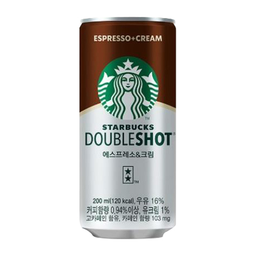 스타벅스 더블샷 에스프레소&크림 커피 200ml (24캔)