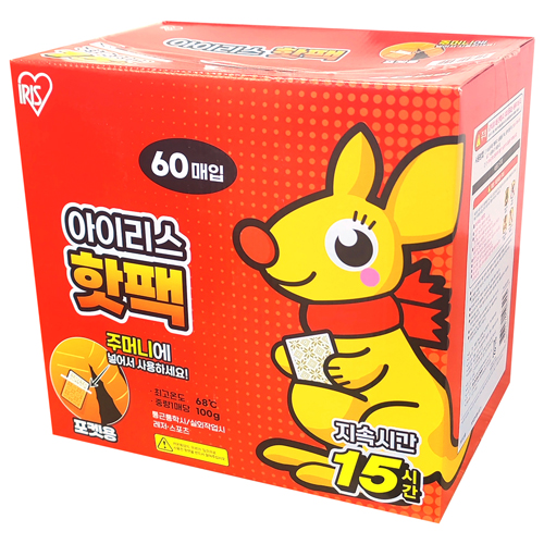 아이리스 캥거루 포켓용 핫팩 100g (60개입)