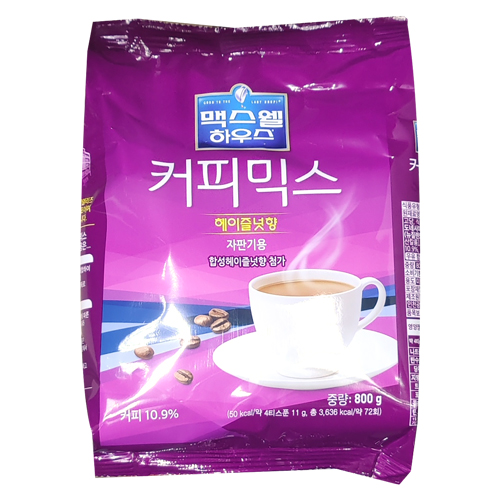맥스웰하우스 헤이즐넛 커피믹스 자판기용 800g x 20봉