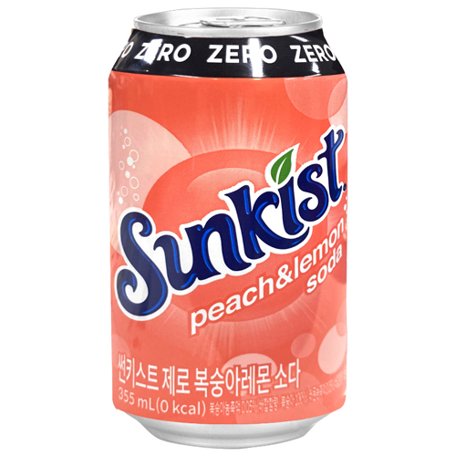 썬키스트 제로 복숭아 레몬 소다 355ml (24캔)