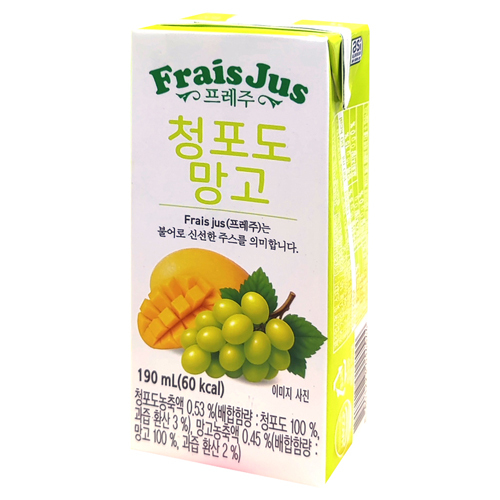 일화 프레주 청포도 망고 190ml (24팩)