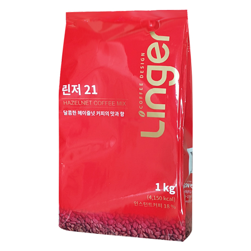 린저21 헤이즐넛 커피믹스(설탕커피) 자판기용 1kg