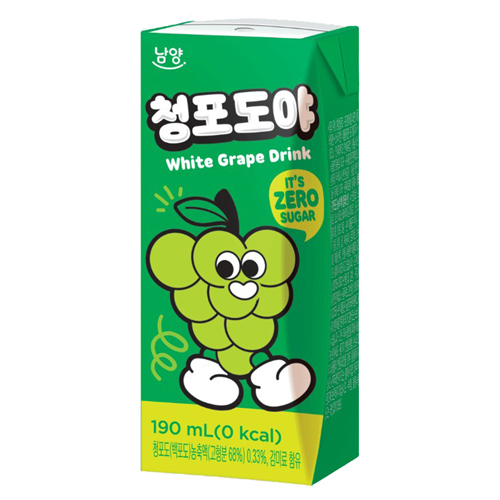 남양 청포도야 제로슈거 190ml (24팩) x 3박스