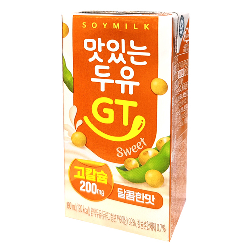 남양 맛있는 두유 GT 고칼슘 달콤한맛 190ml (24팩)