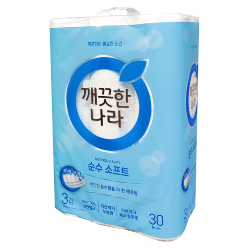 깨끗한나라 순수 소프트 화장지3겹 30m (60롤)