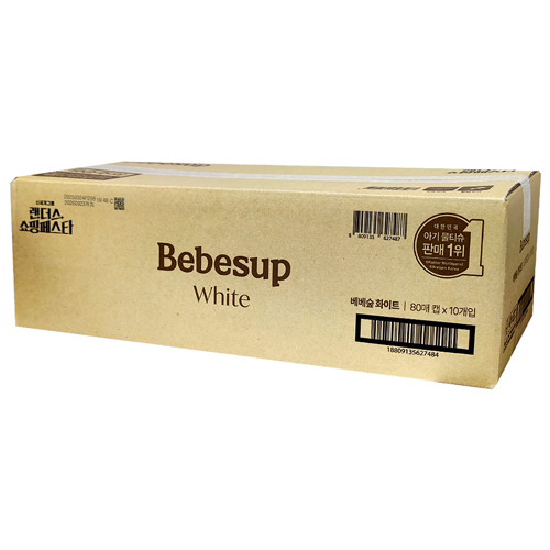 베베숲 화이트 물티슈 (80매입) x 10개