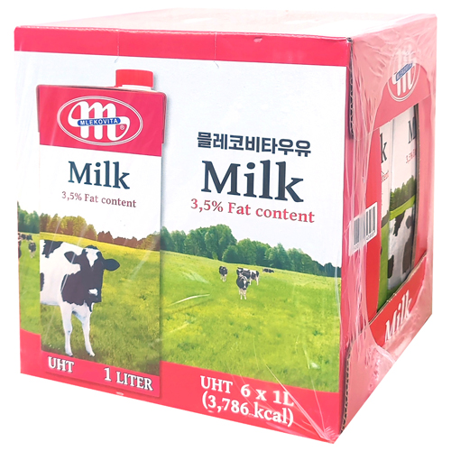 믈레코비타 멸균 우유 1000ml (6팩)
