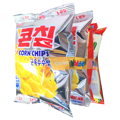 크라운 냠냠스낵 4번들 207g