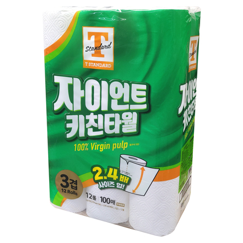 TS 티 스탠다드 자이언트 키친타월 100매 (12롤)