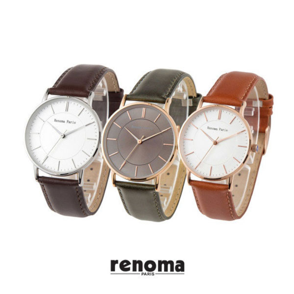 [renoma] 레노마 남성 가죽 손목시계 RE-455(색상선택)