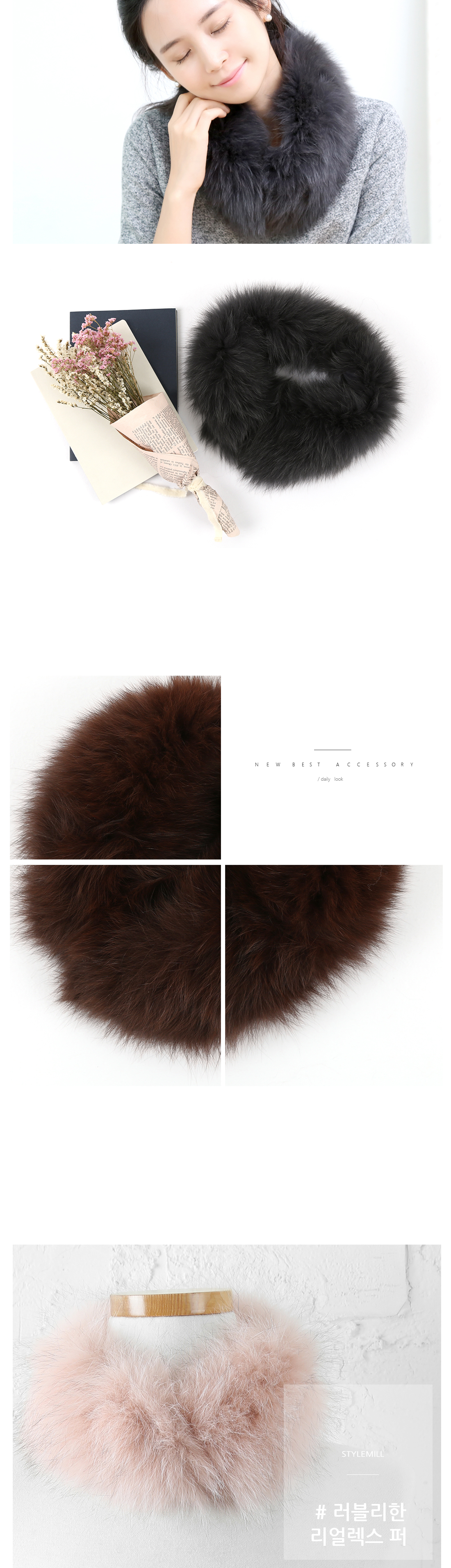 Real Fox Fur Muffler MA 024 Anne-L