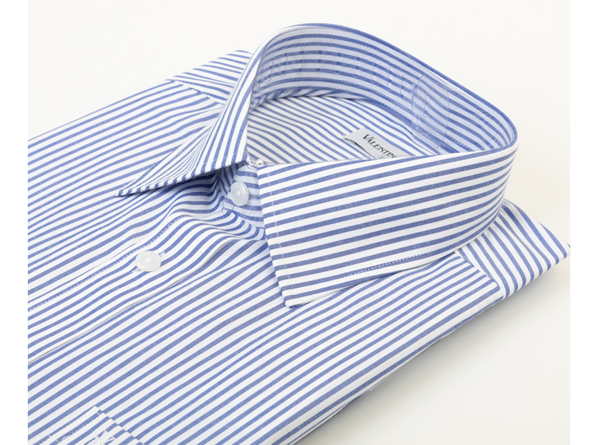 슈트파크 중년남성정장 국민브랜드 와이셔츠 블루줄무늬 일자형 상세이미지