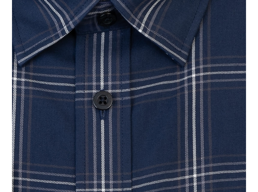슈트파크 중년남성정장 국민브랜드 와이셔츠 네이비체크무늬 일자형 상세이미지