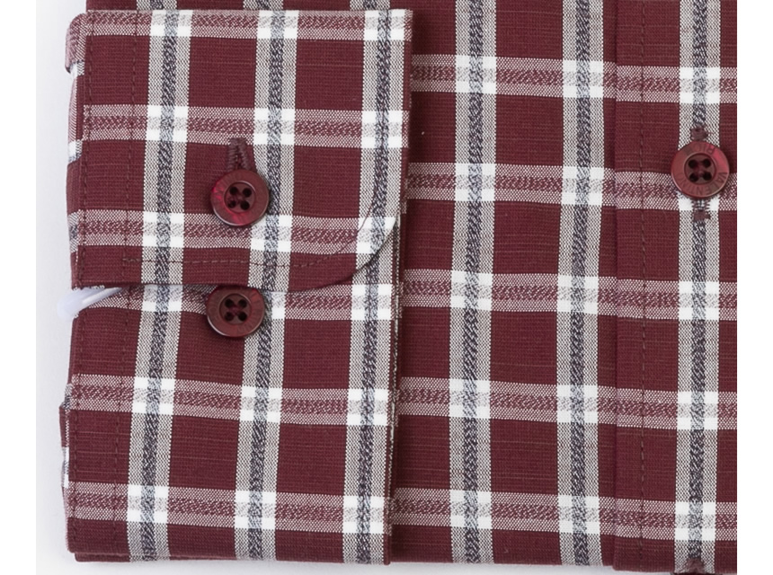 슈트파크 중년남성정장 국민브랜드 와이셔츠 레드체크무늬 일자형 상세이미지