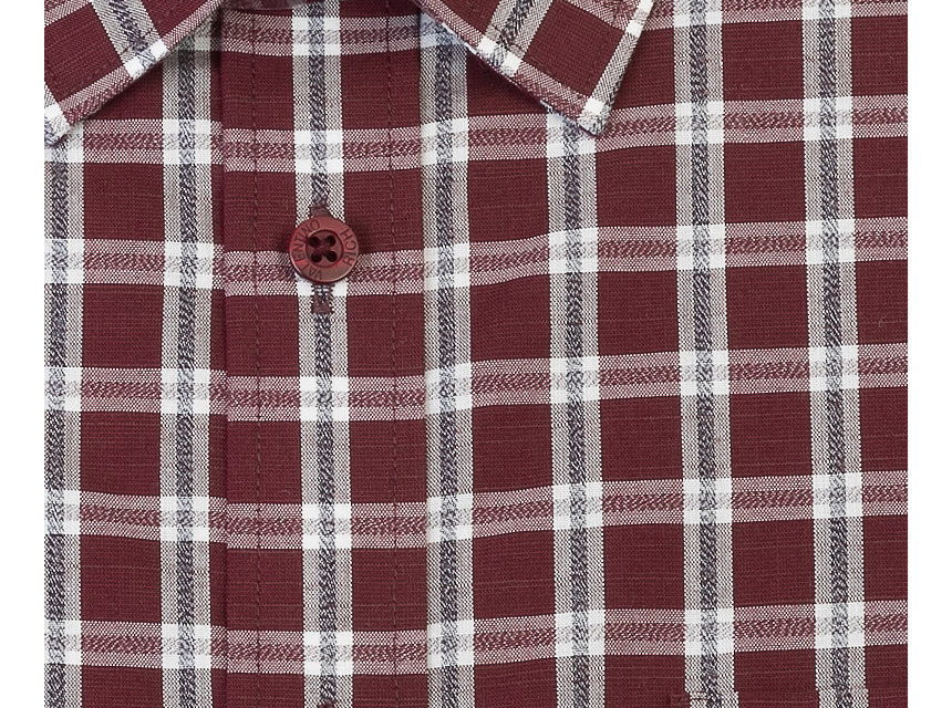 슈트파크 중년남성정장 국민브랜드 와이셔츠 레드체크무늬 일자형 상세이미지