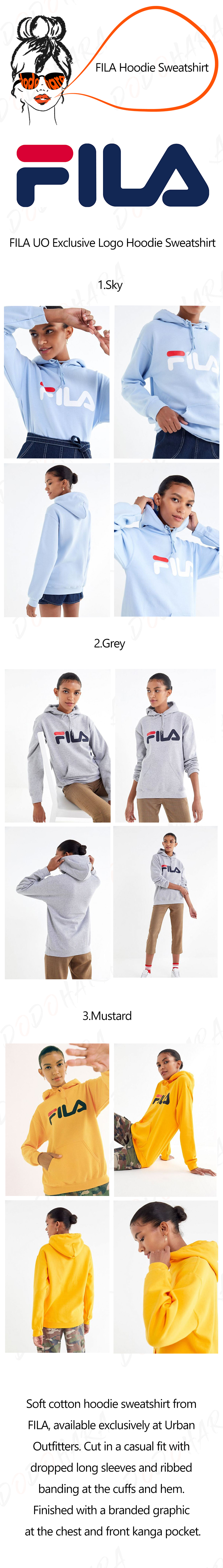 fila uo exclusive logo hoodie sweatshirt