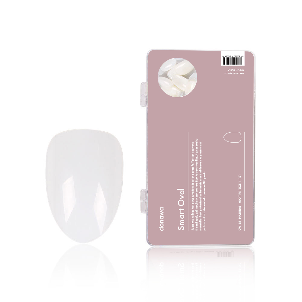 도나와,donawa,네일팁,인조손톱,네일재료,네일아트,셀프네일,젤네일,도나와 네일팁 인조손톱 스마트오발 네추럴 600nail CW55-600N-N