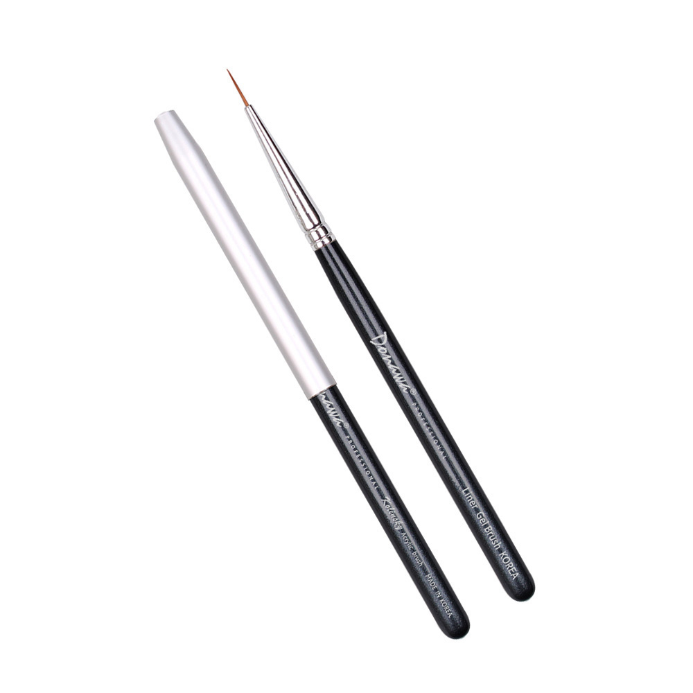 도나와,donawa,젤네일아트,네일아트브러시,그라데이션브러시,네일브러시,젤네일브러시,손톱솔,네일재료,젤브러시,도나와 젤 네일아트 젤브러시 미들라이너 블랙 DSGB-L-BL