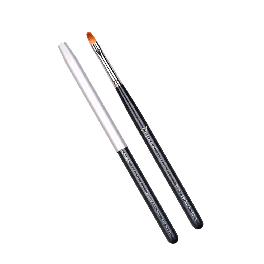 도나와,donawa,젤네일아트,네일아트브러시,라운드브러시,네일브러시,젤네일브러시,손톱솔,네일재료,젤브러시,도나와 젤 네일아트 젤브러시 라운드브러시 블랙 DSGB-R-BL