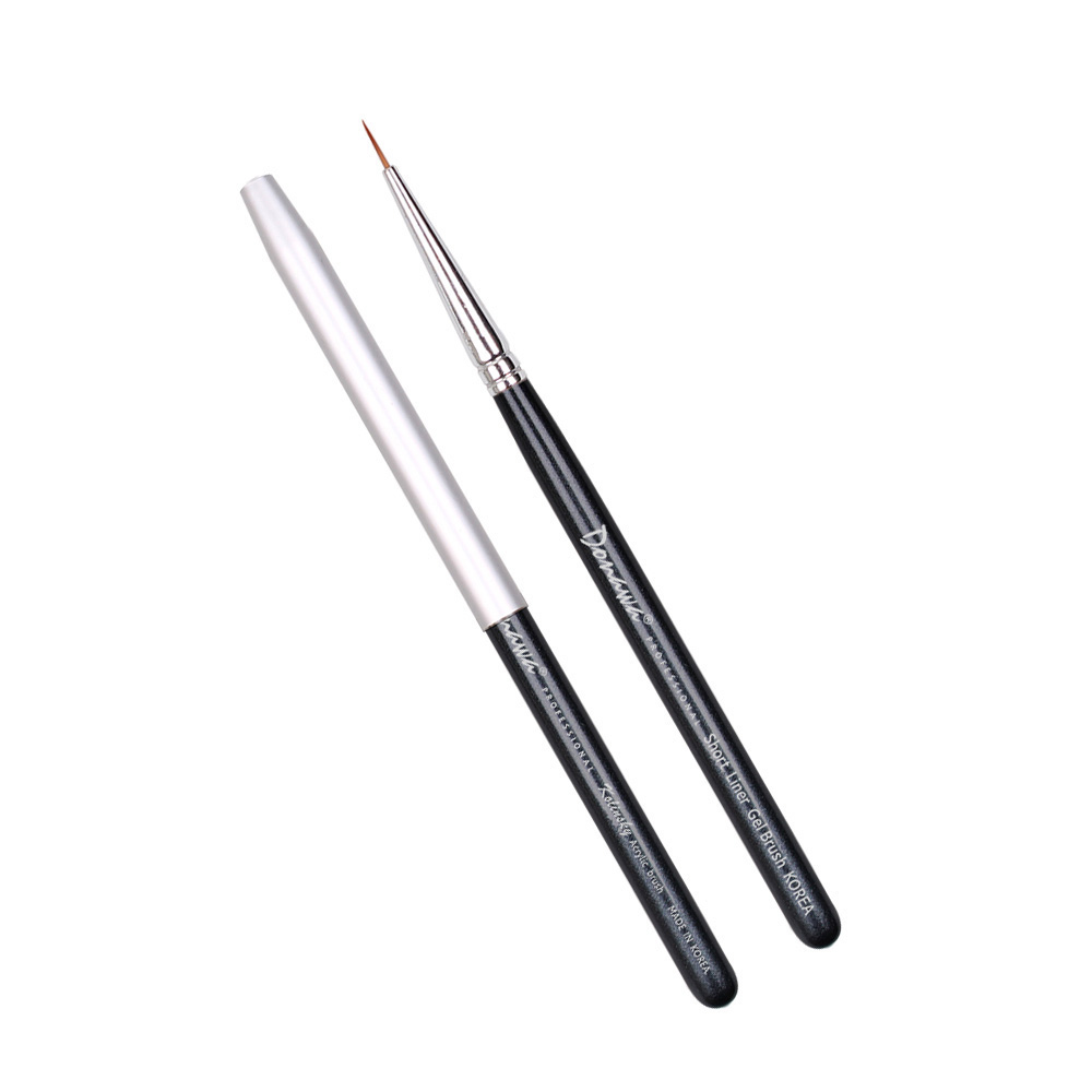 도나와,donawa,젤네일아트,네일아트브러시,숏라이너브러시,네일브러시,젤네일브러시,손톱솔,네일재료,젤브러시,도나와 젤 네일아트 젤브러시 숏라이너 블랙 DSGB-SL-BL