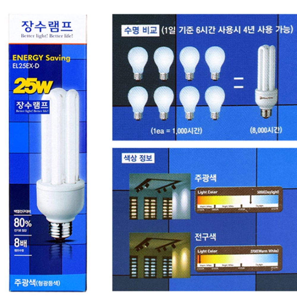 돈스텔 삼파장 삼파장램프 장수 EFTR 25W 주광색